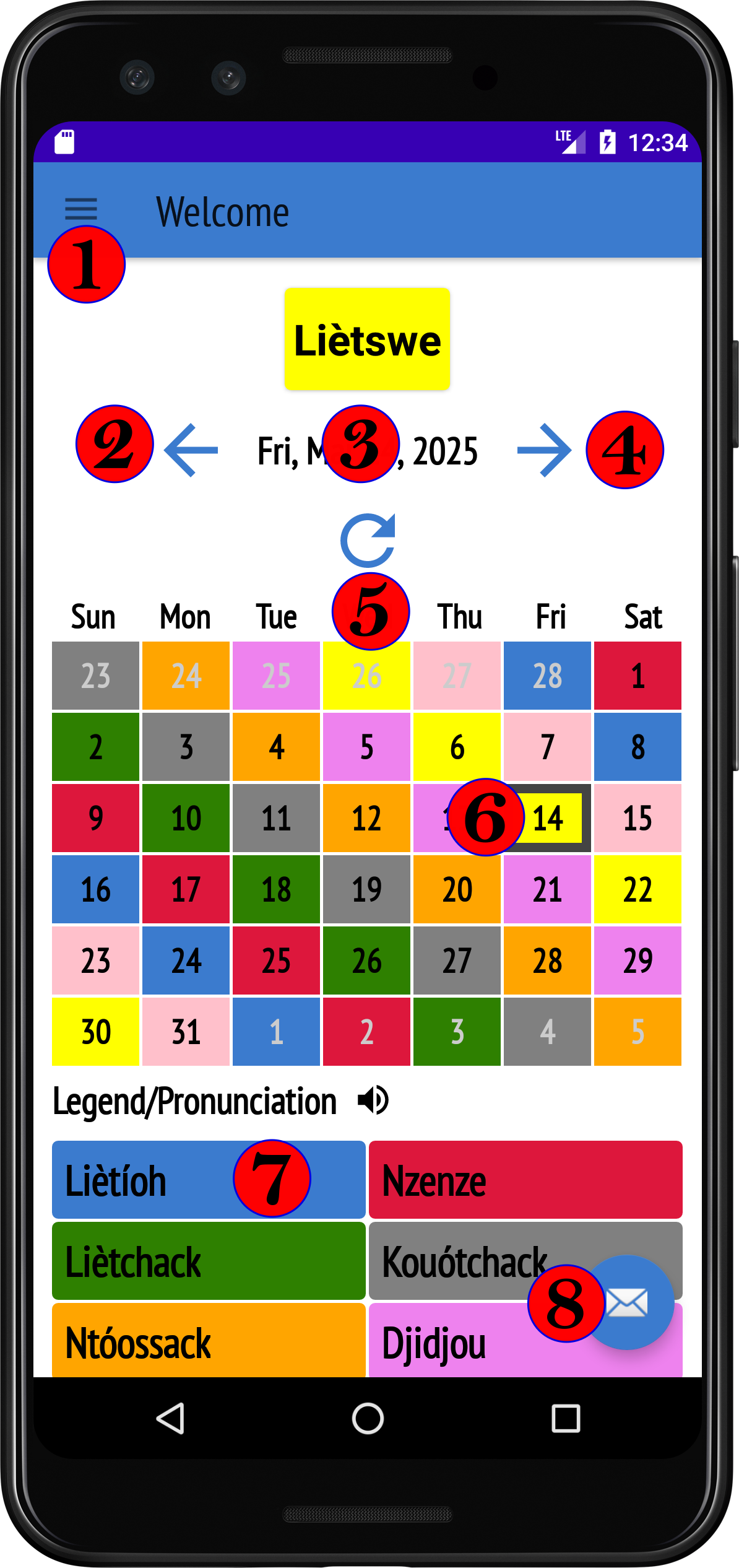Calendrier Batoufam/Interactions